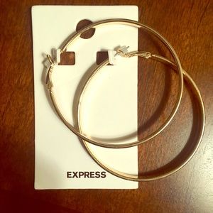 Thick Polished Hoop Earrings | Color Gold